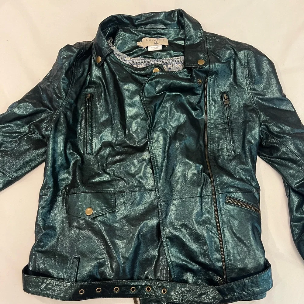 Cotelac Green Leather‎ Jacket